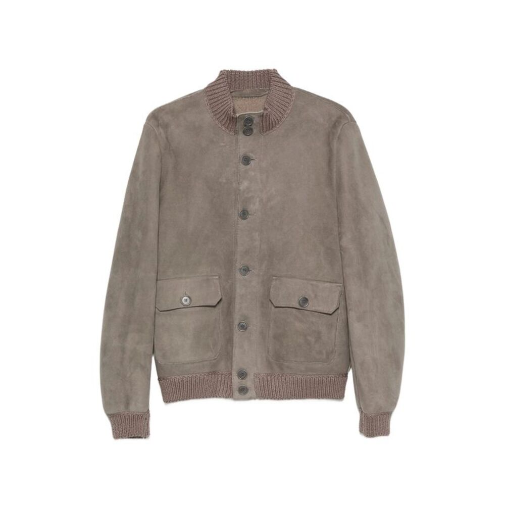 Santoro Grey Jackets - Leather Jackets Men